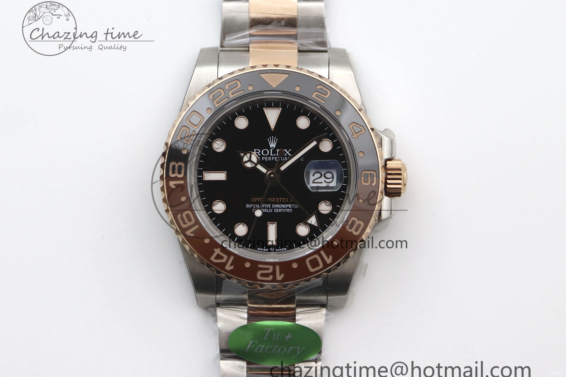 MiroTime 0413 GMT Master II 126711 CHNR 904L SS TW+ 1:1 Best Edition on SS RG Bracelet VR3186 CHS FreshLook 1976